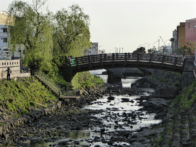Bridge across the canal that runs through Jeju City