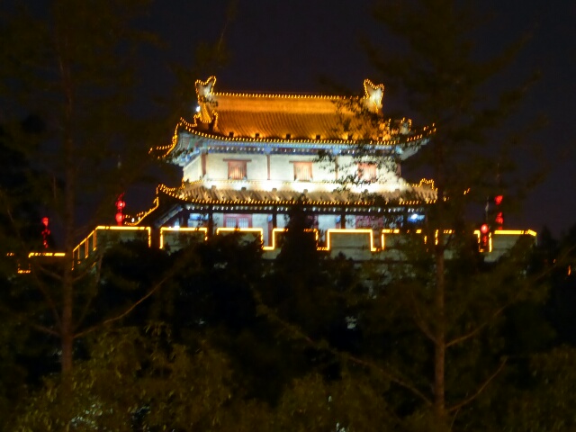 Xi'an city wall at night
