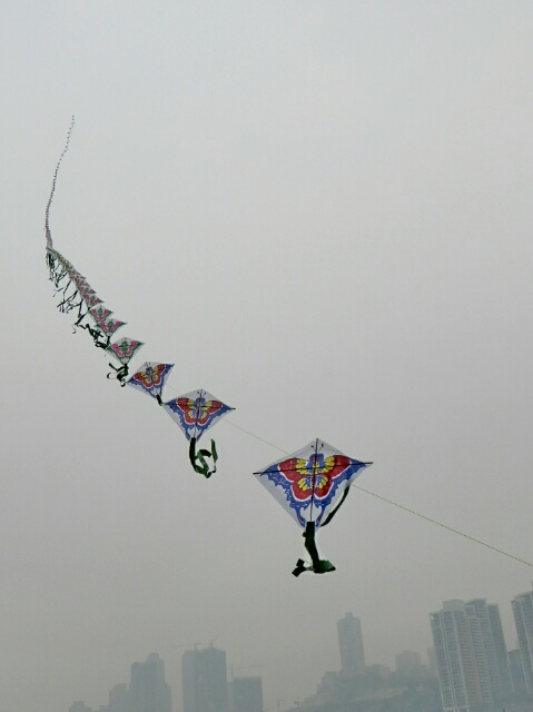 Kites flying over Chongqing