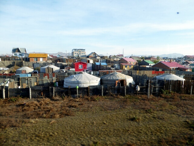 Yurt city on the outskirts of Ulanbatar