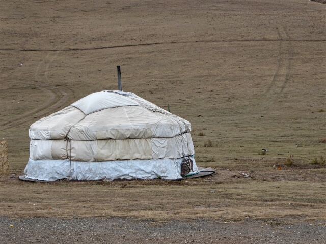 Yurt used by traditional Mongolian nomads