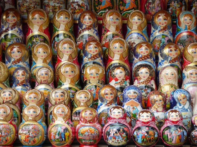 Matryoshka dolls, about $10 each set