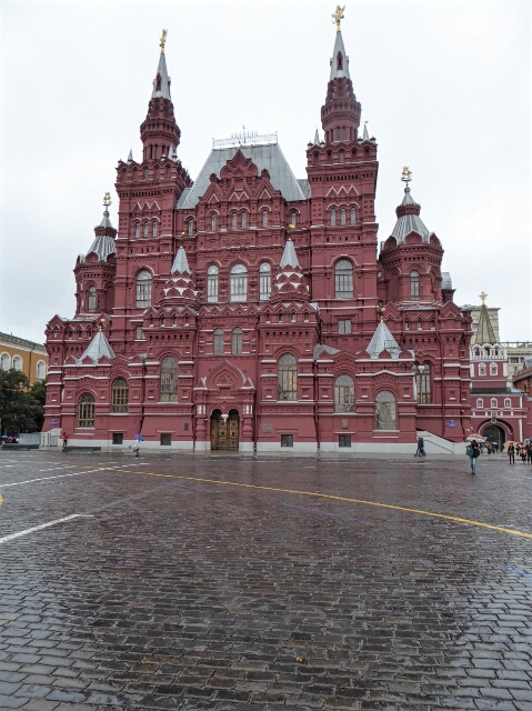 Red Square, almost deserted on a rainy day