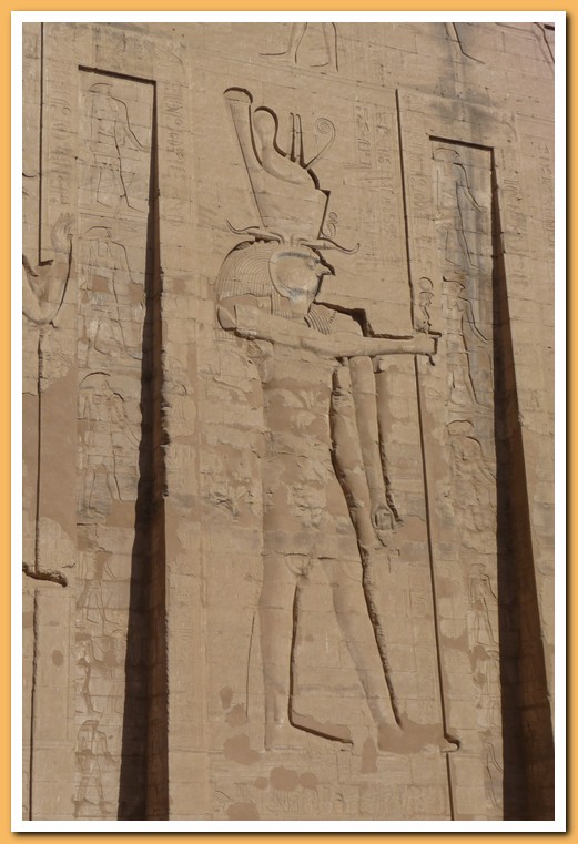 Detail on the front of the Edfu temple