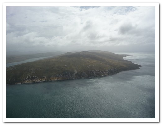 Saunders Island from the air