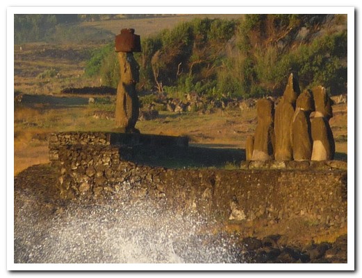 All the Moai (except 7) faced inland towards the villages