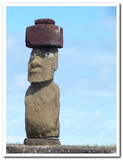 Once the eyes (made of coral) were in place, the Moai became alive