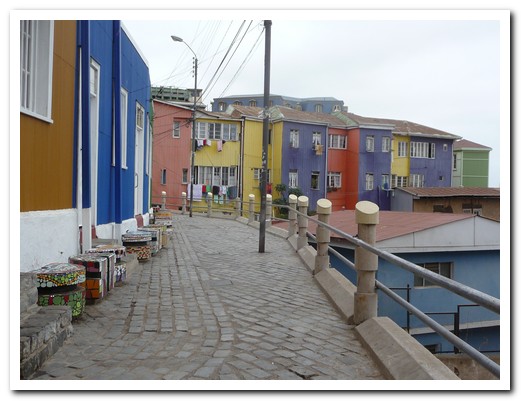 Row of coloured houses