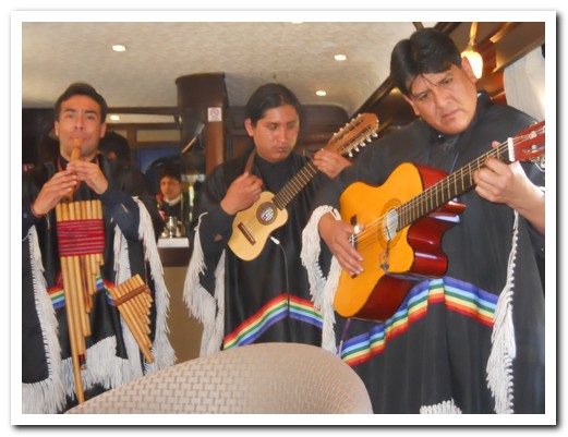 A live Peruvian band on board