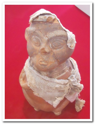 Clay figure found at the Huaca Pucllana site