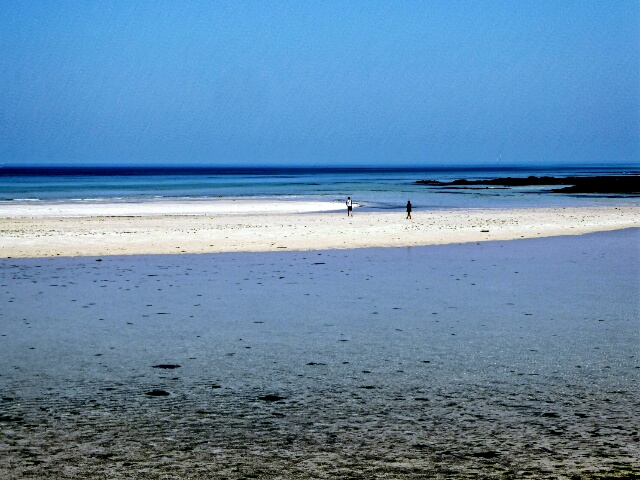 One of the few white sandy beaches on Jeju