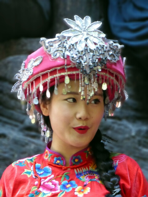 Bride in traditional Tujia dress
