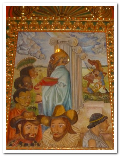 Painting inside the church